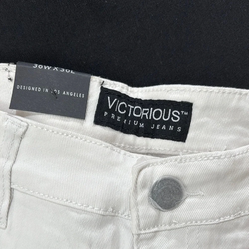 Victorious White Premium Jeans men size 36x30 - Picture 4 of 7